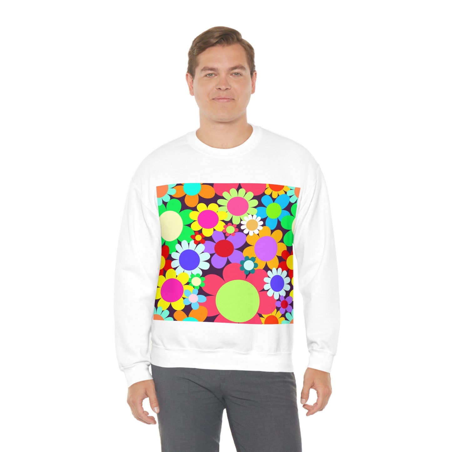 Soluvd Unisex Heavy Blend™ Crewneck Sweatshirt Happy Day