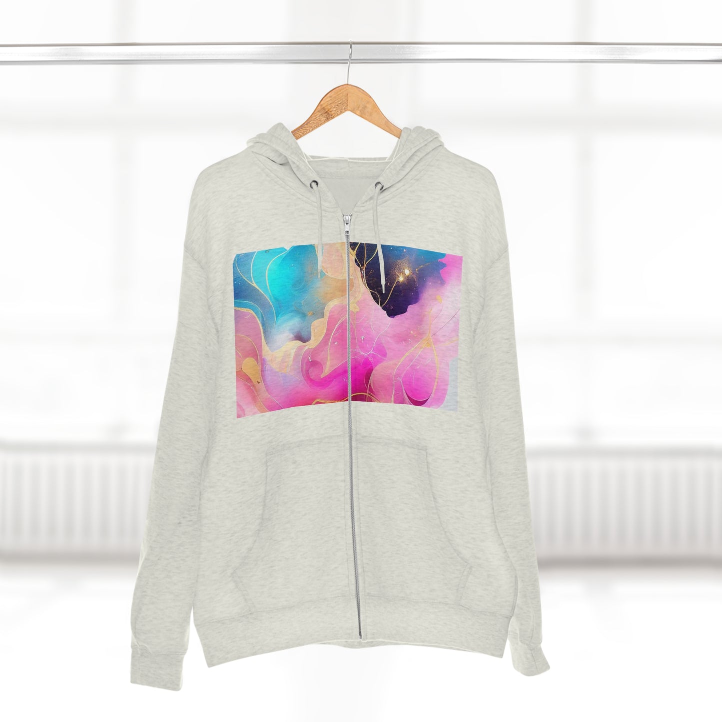 Soluvd Unisex Premium Full Zip Hoodie Alcohol Ink