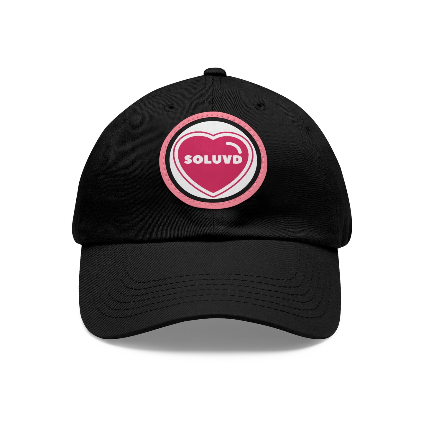 Soluvd Dad Hat with Logo One Leather Patch (Round)