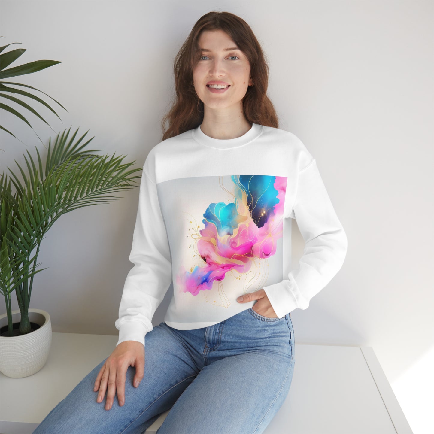 Soluvd Unisex Heavy Blend™ Crewneck Sweatshirt Alcohol Ink