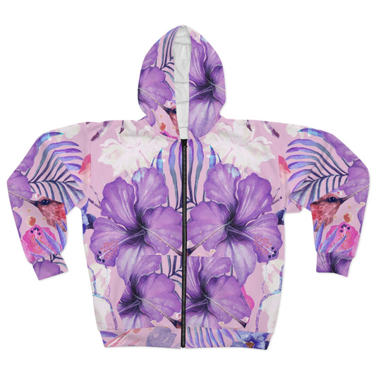 Soluvd Purple Vacay Unisex Zip Hoodie