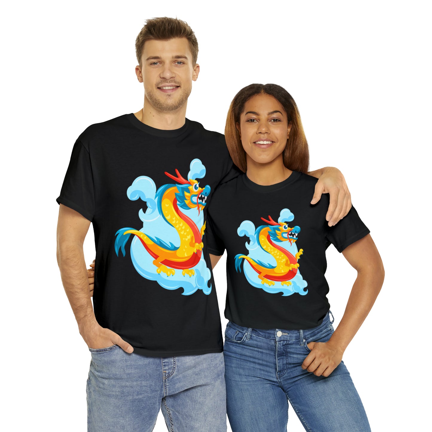 Soluvd Unisex Heavy Cotton Yellow DragonTee