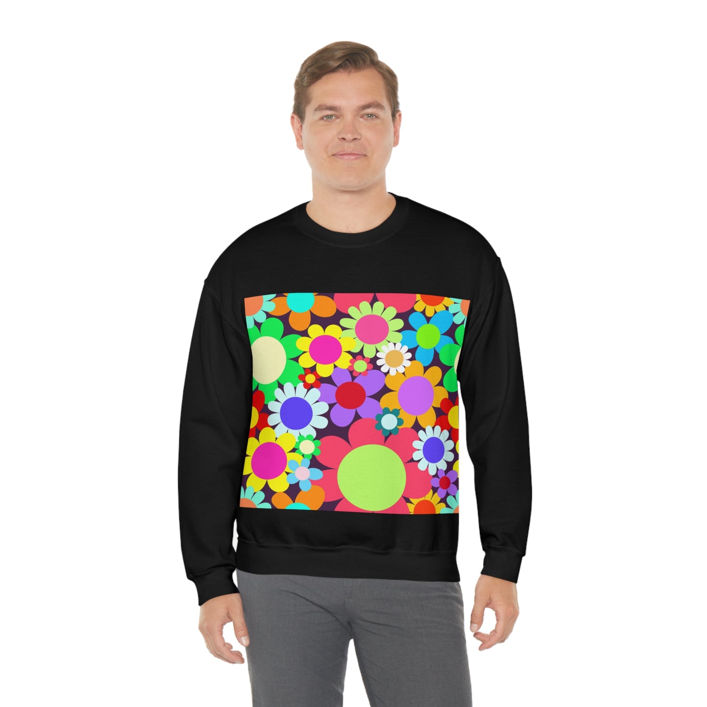 Soluvd Unisex Heavy Blend™ Crewneck Sweatshirt Happy Day