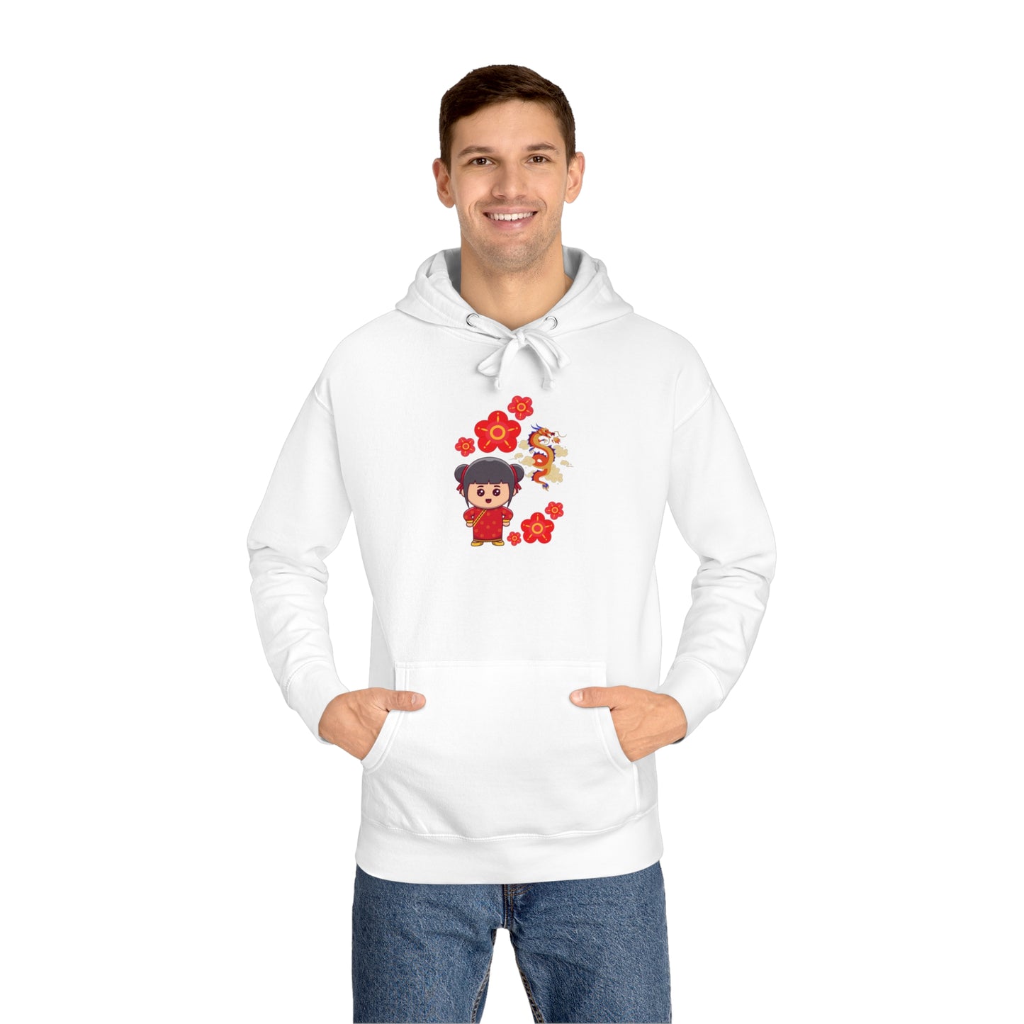 Soluvd Unisex Fleece Dragon Girl Hoodie