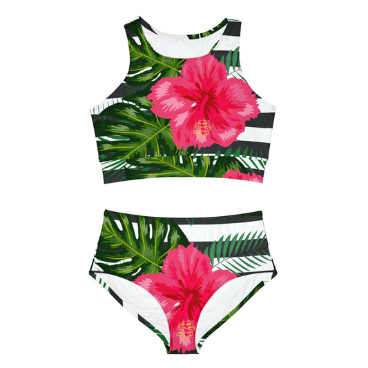 Soluvd Island Flower Sporty Bikini Set