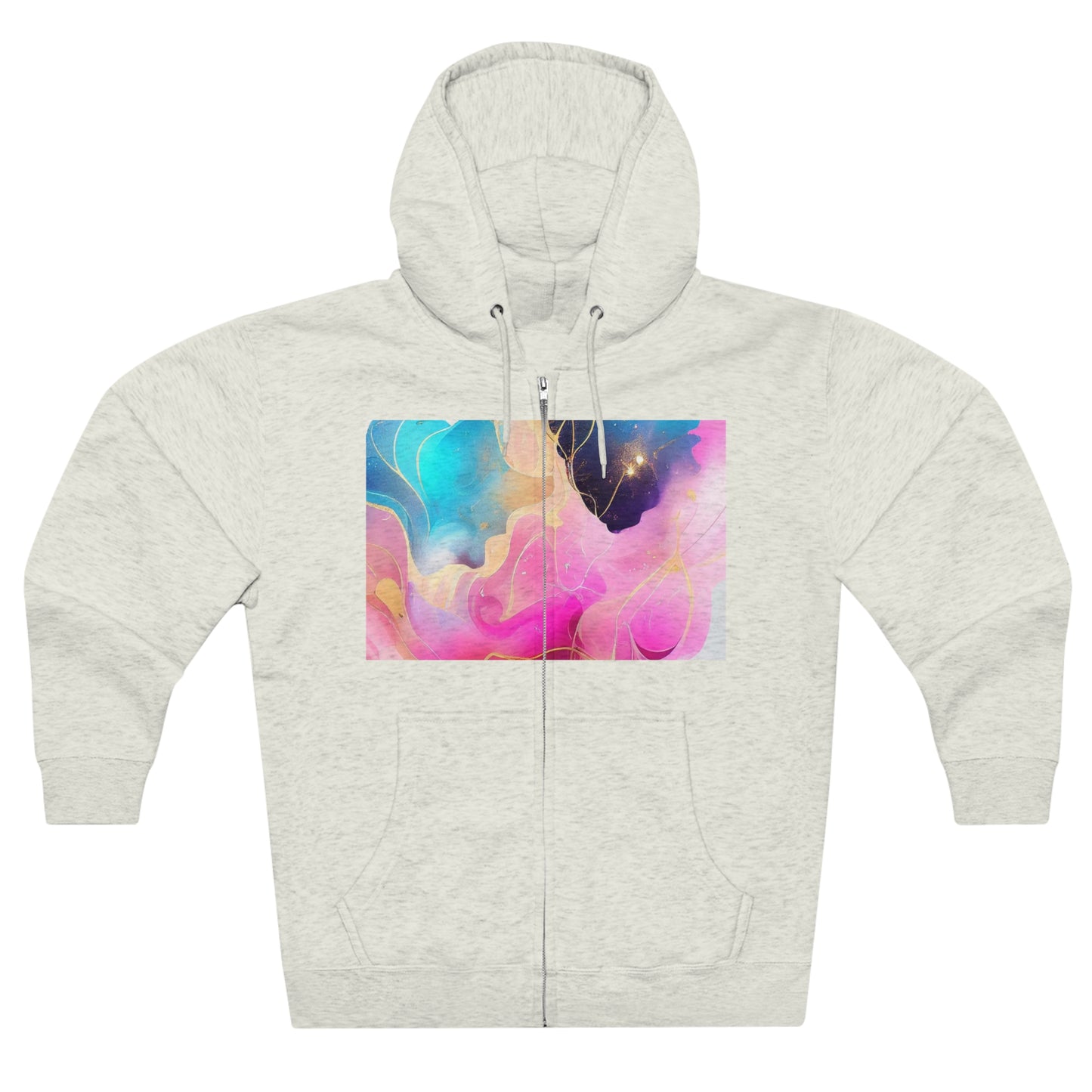 Soluvd Unisex Premium Full Zip Hoodie Alcohol Ink