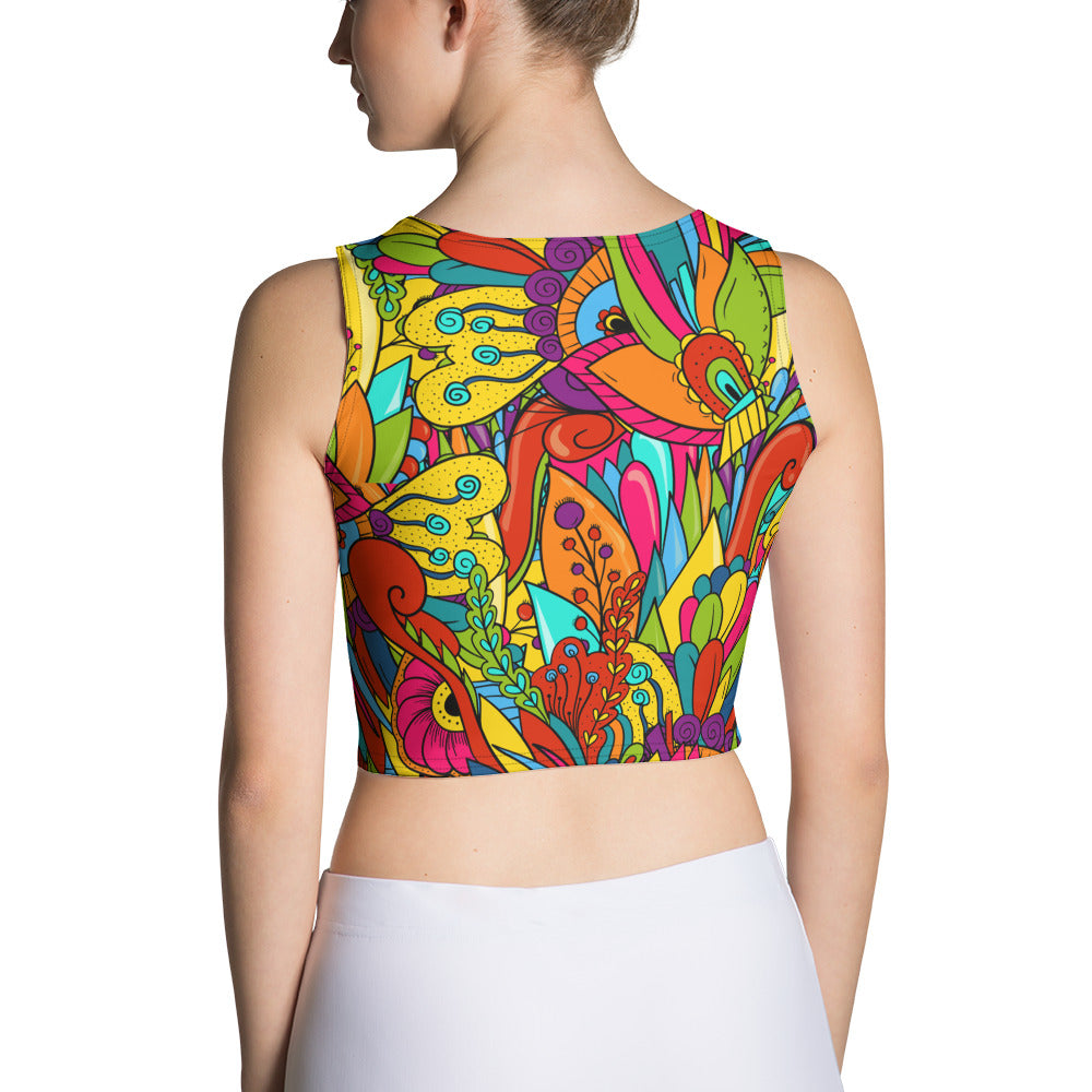 Crop Top with Hippie Paisley Print