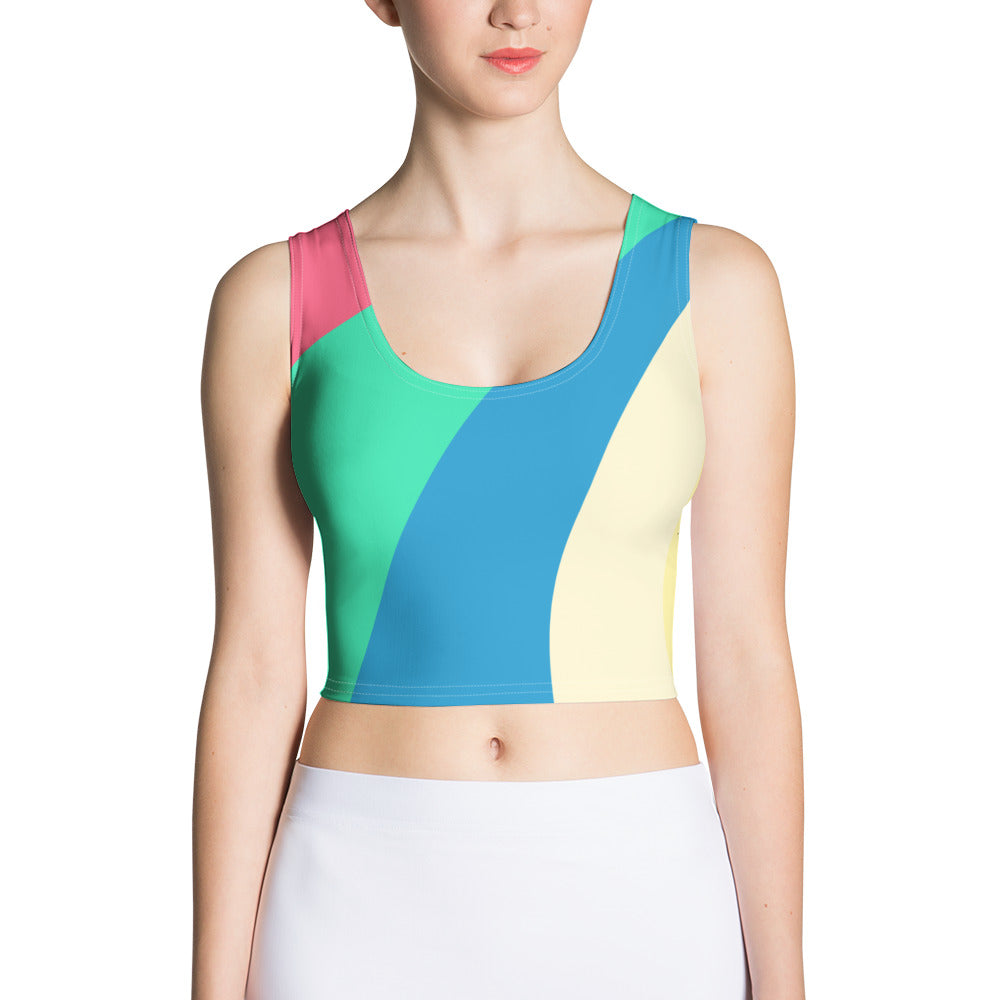 Crop Top with Pastel Swirl Print