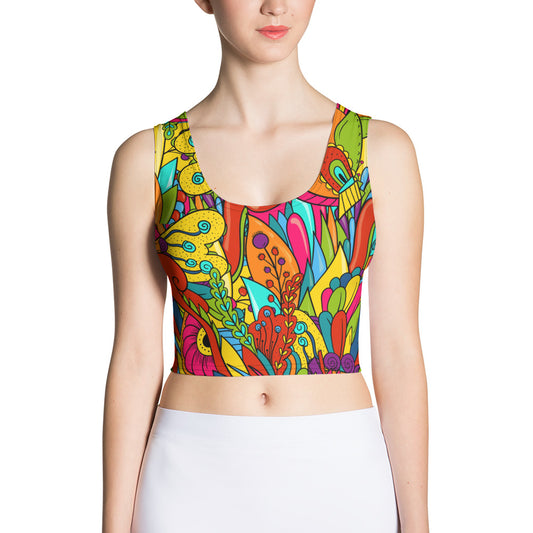 Crop Top with Hippie Paisley Print