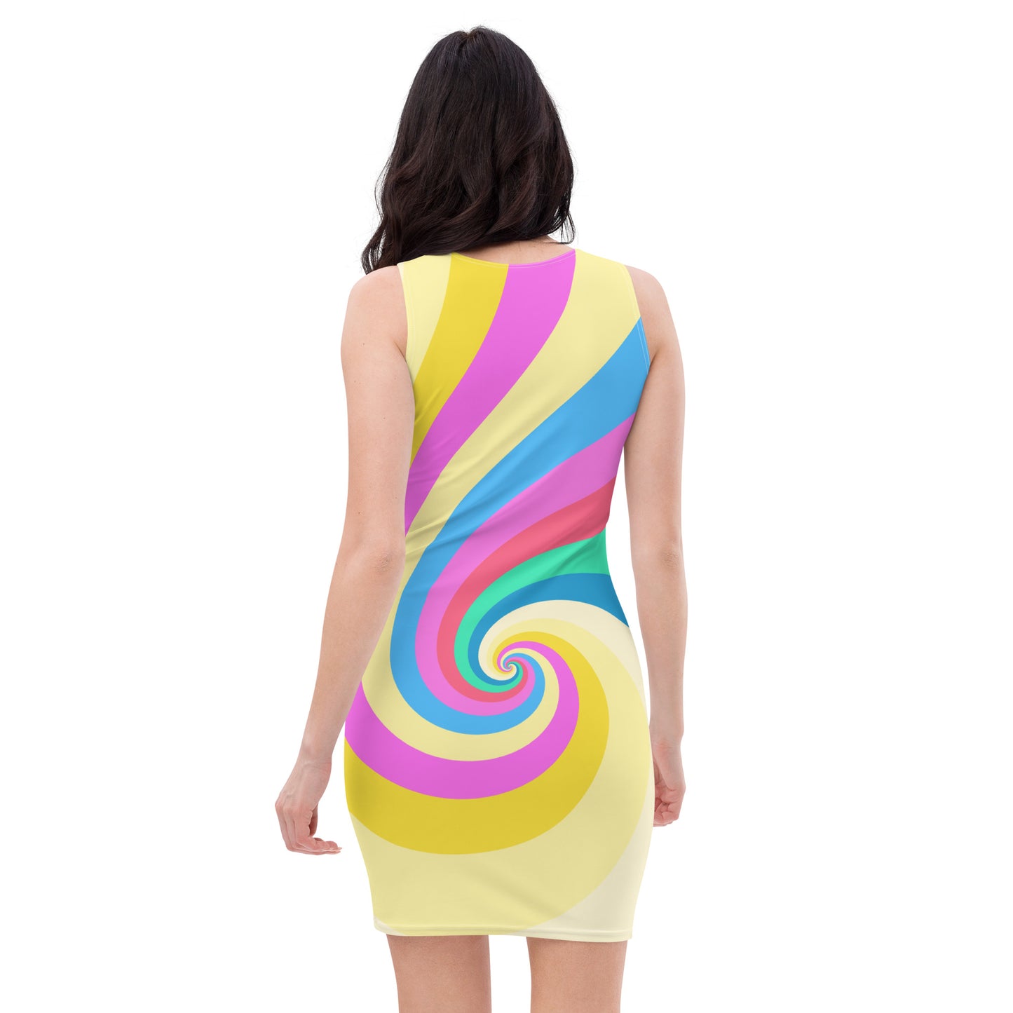 Sublimation Cut & Sew Dress with Pastel Swirl Print