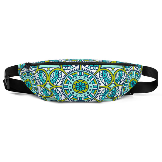 Fanny Pack with Green Mandala Print