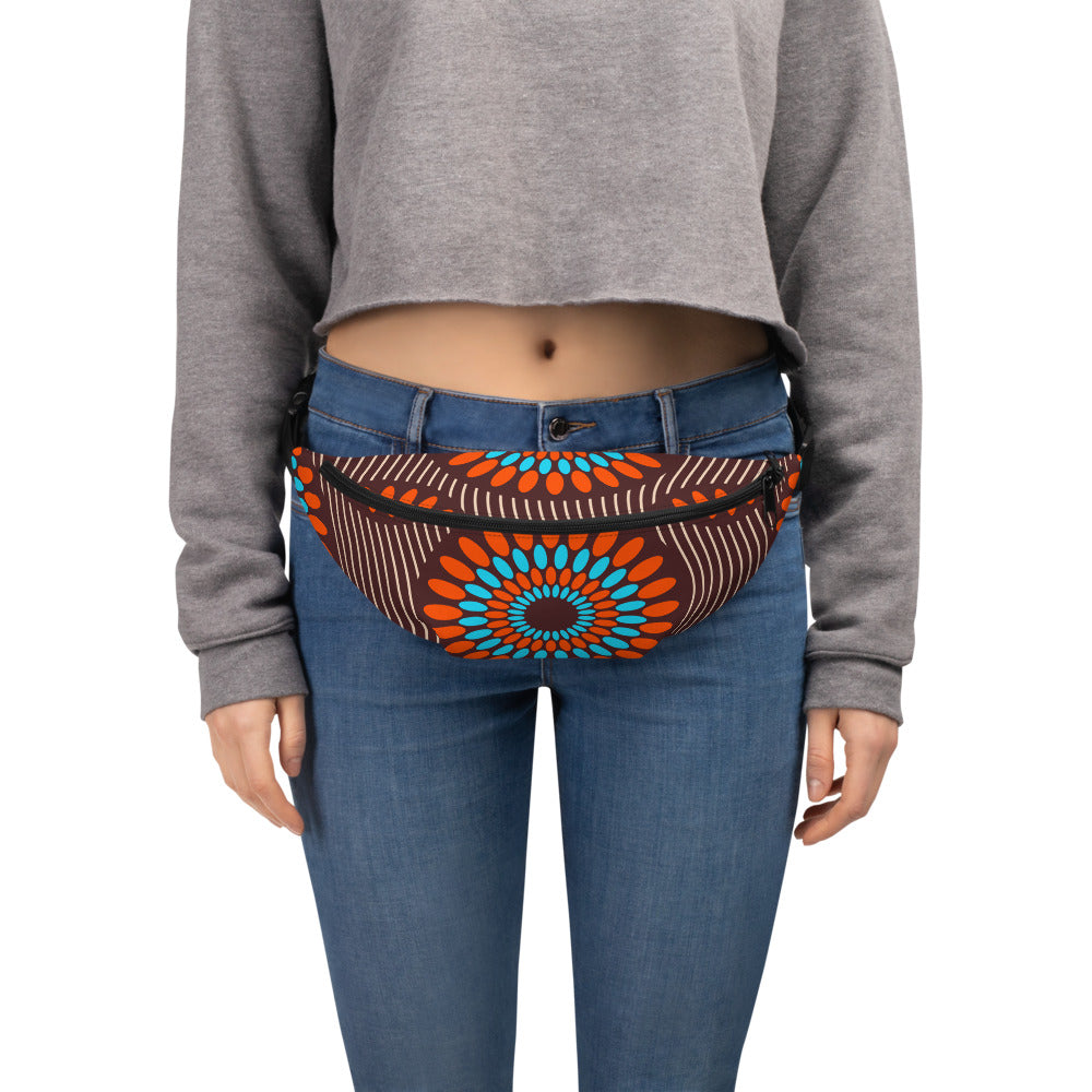 Fanny Pack with Orange African Print