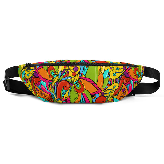 Fanny Pack with Hippie Paisley Print