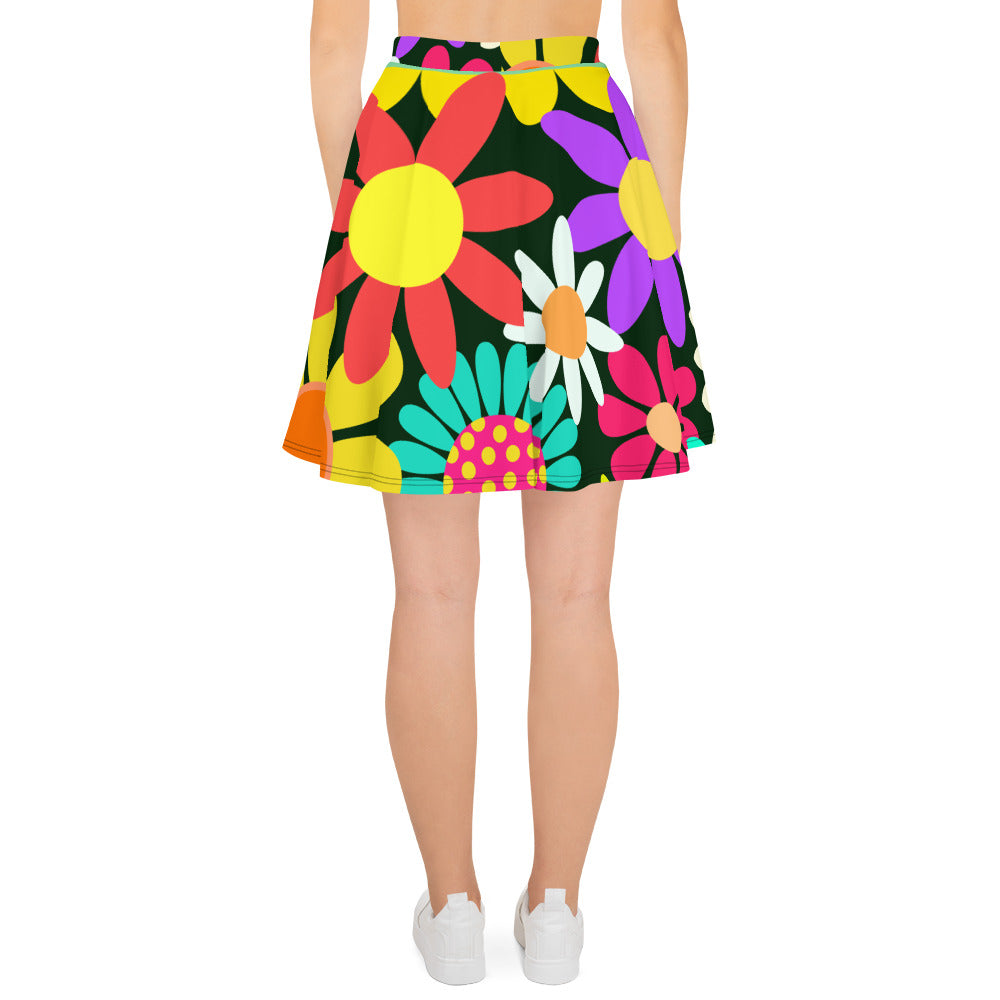 Skater Skirt with Psychedelic Print