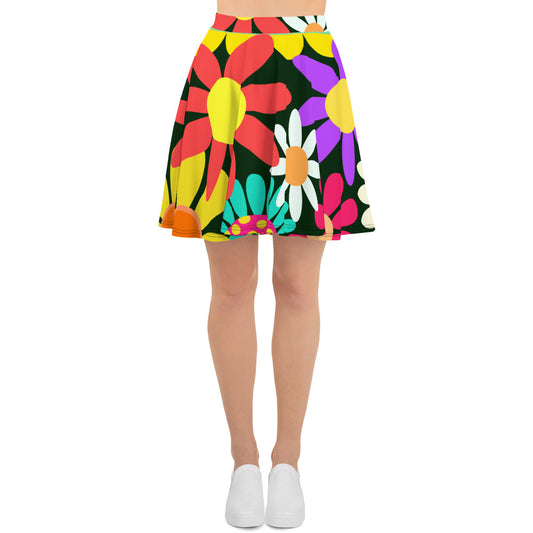Skater Skirt with Psychedelic Print