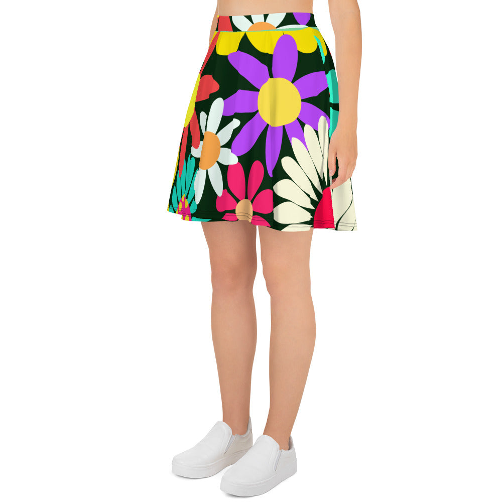 Skater Skirt with Psychedelic Print