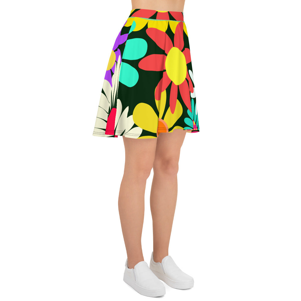 Skater Skirt with Psychedelic Print