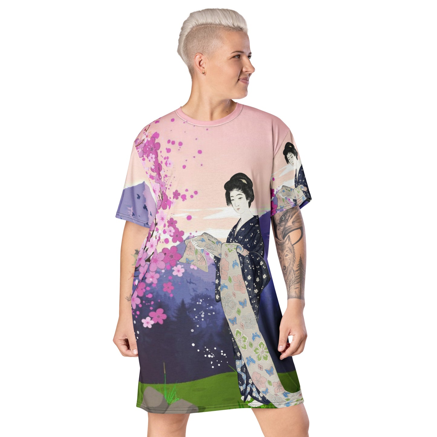 Birds View T-shirt dress