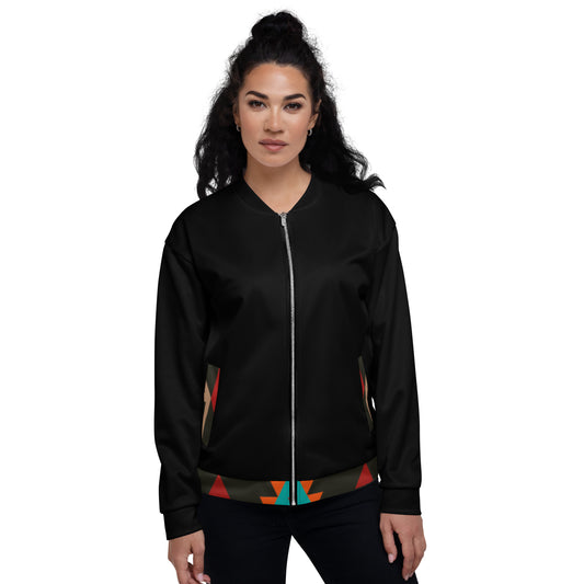 Unisex Bomber Jacket Mayan Print