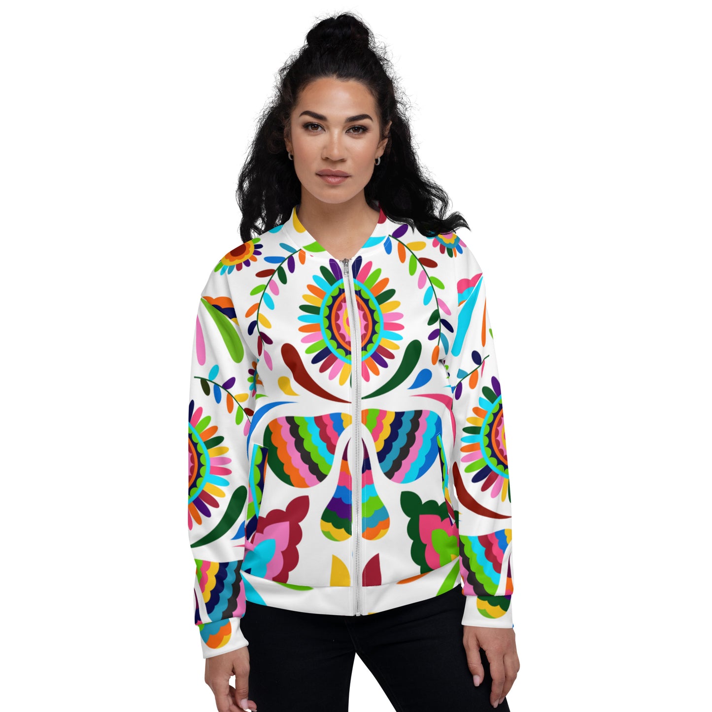 Unisex Bomber Jacket with Sunny Days Print