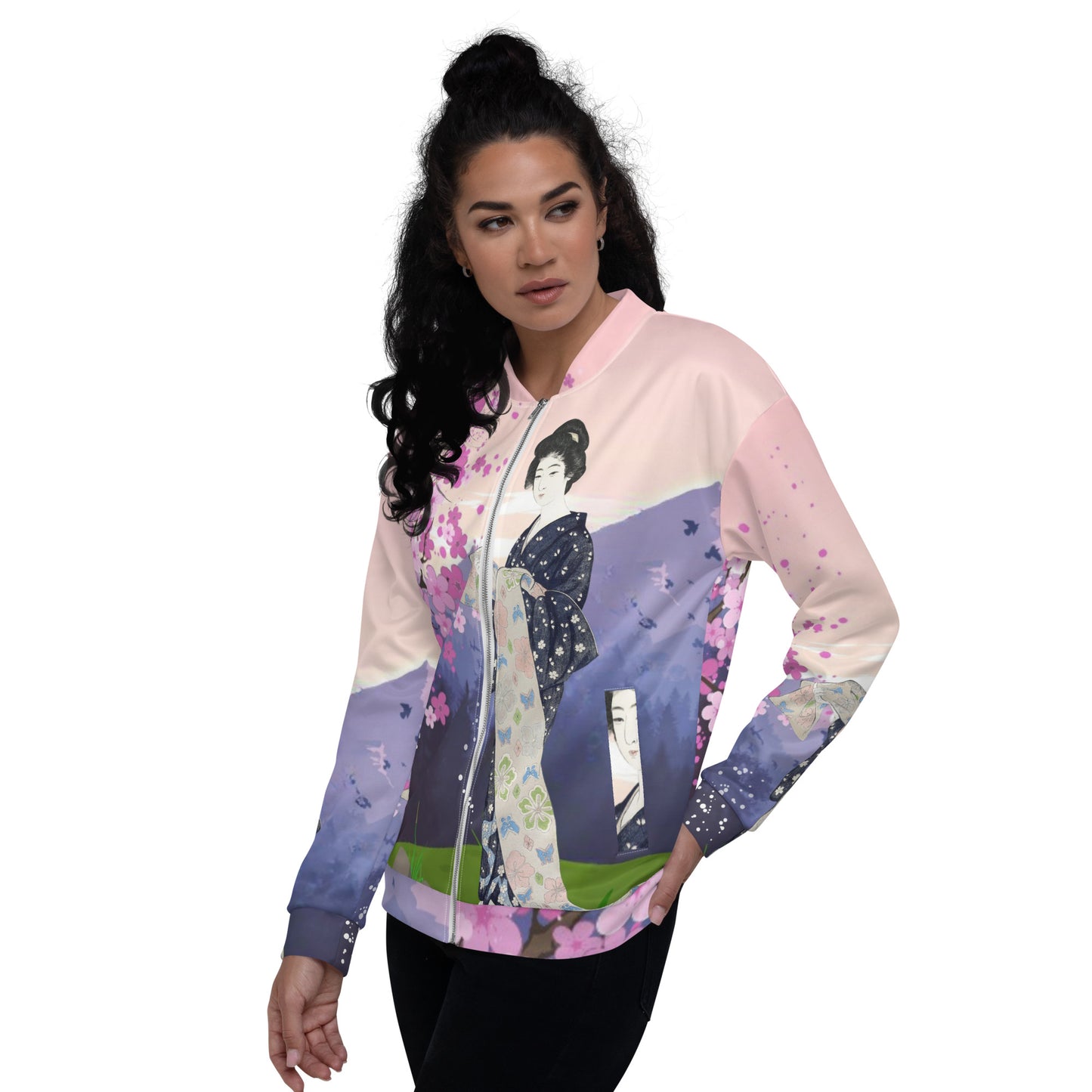 Birds View Unisex Bomber Jacket