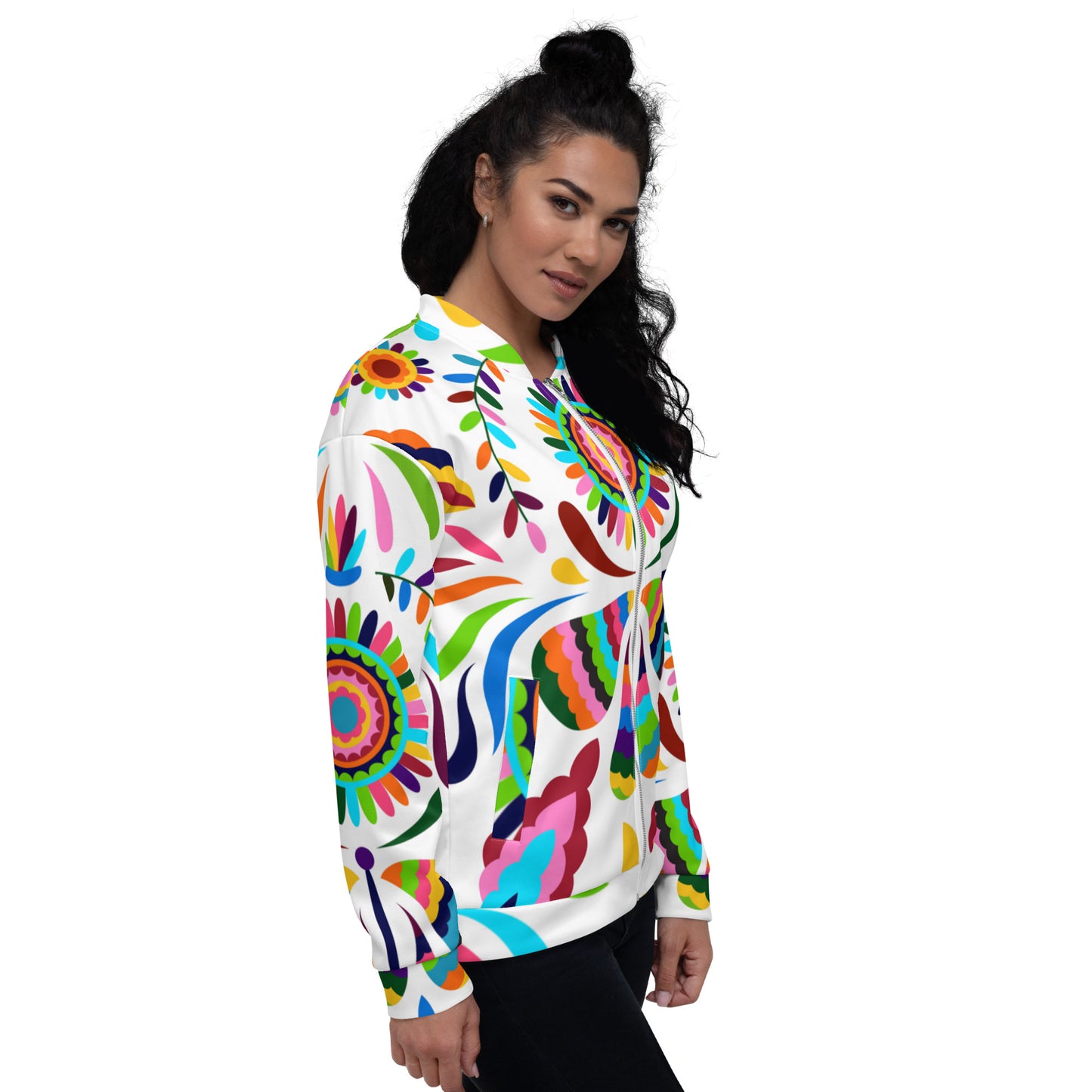 Unisex Bomber Jacket with Sunny Days Print