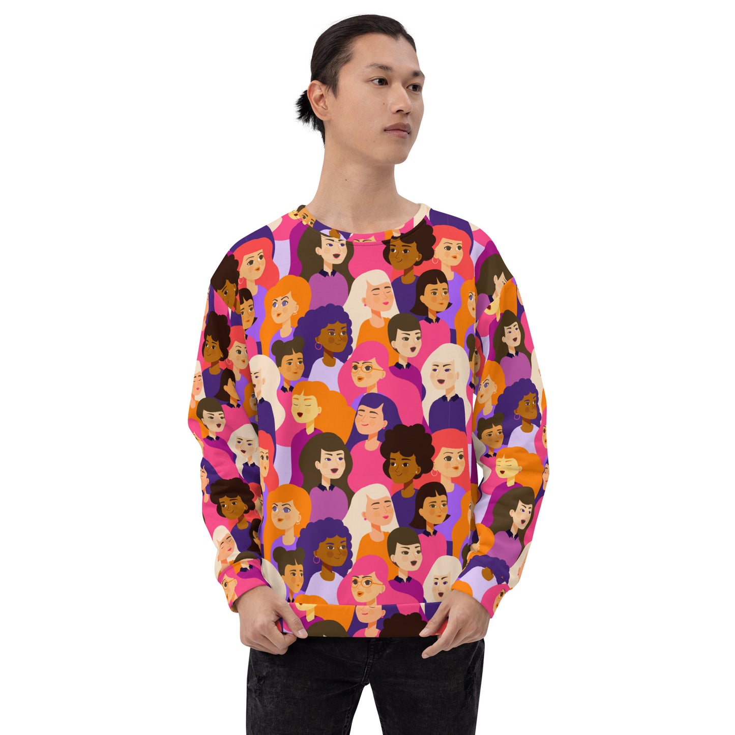 Unisex Sweatshirt with Pink Ladies Print