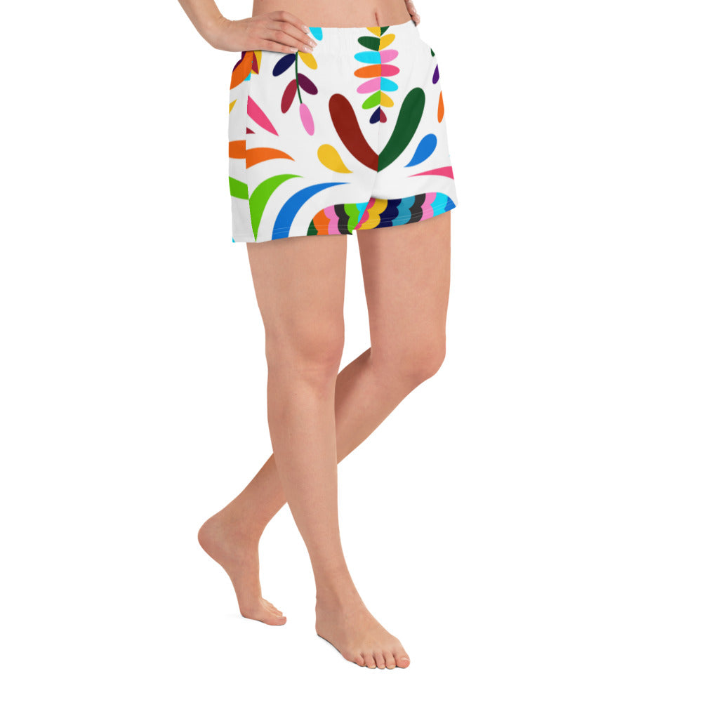 Women's Athletic Short Shorts with Sunny Days Print