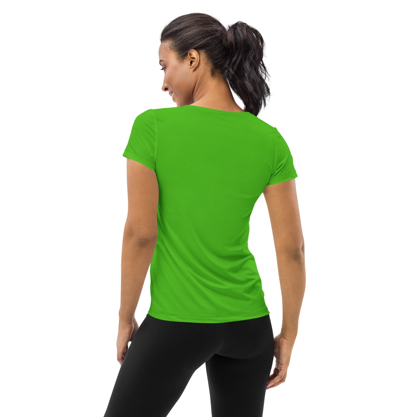 Green Luv All-Over Print Women's Athletic T-shirt