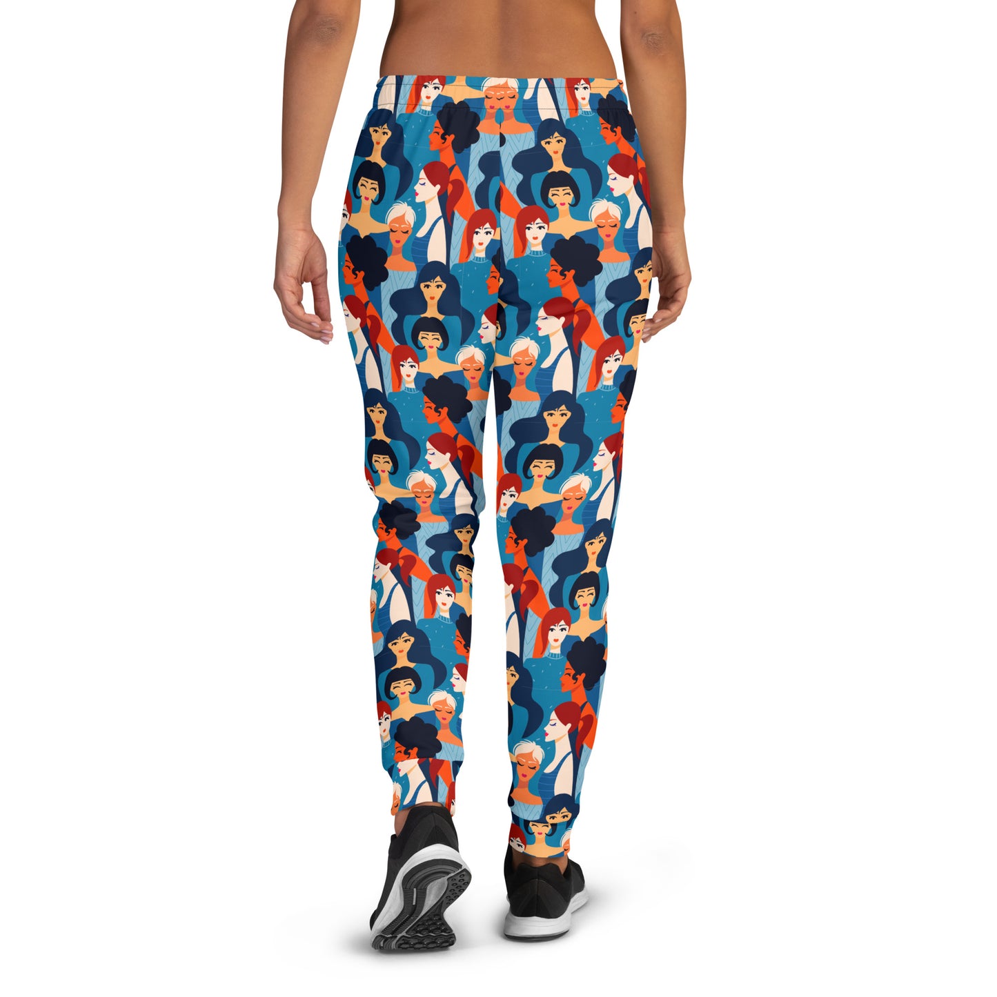 Women's Joggers  with Blue Ladies Print