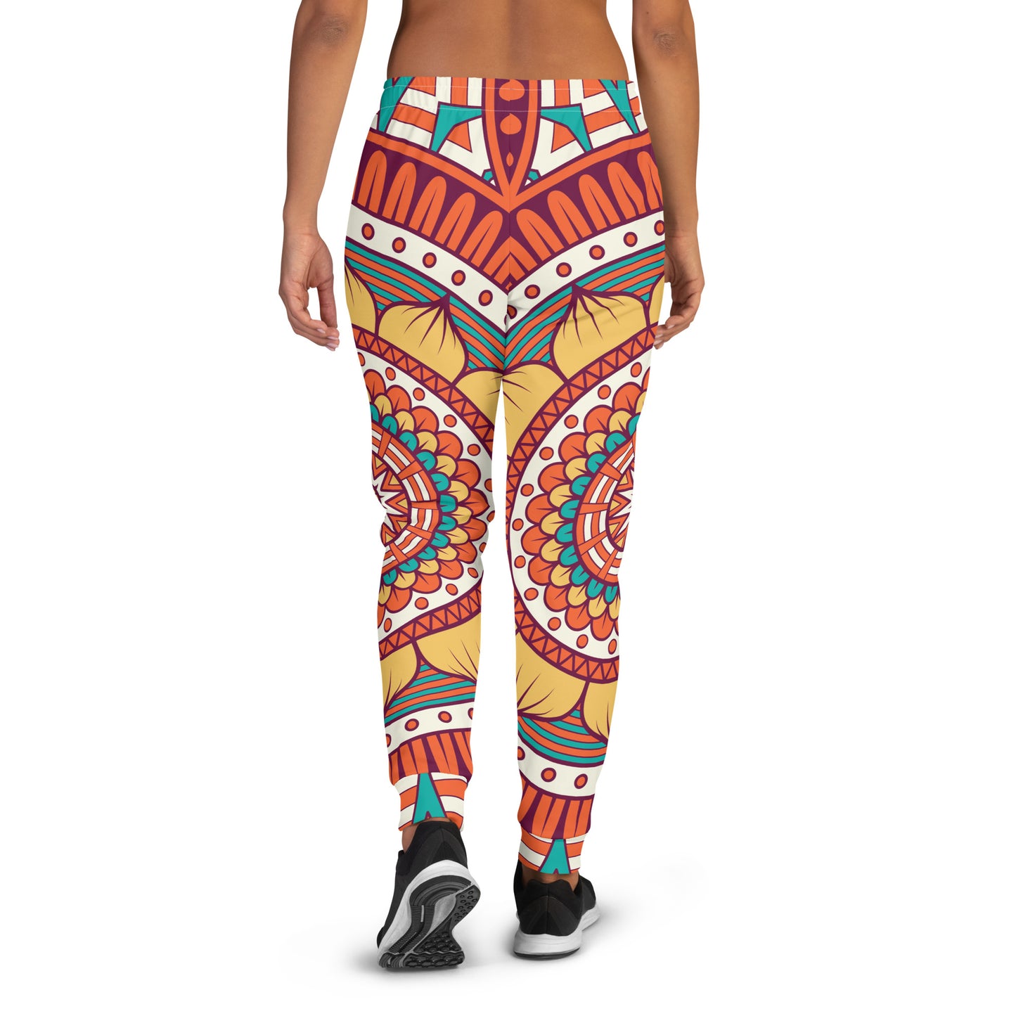 Women's Joggers with Golden Mandala Print