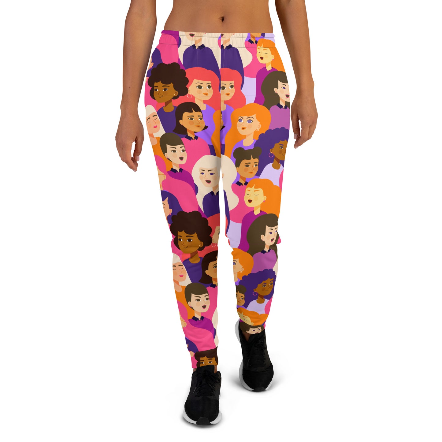 Women's Joggers with Pink Ladies Print