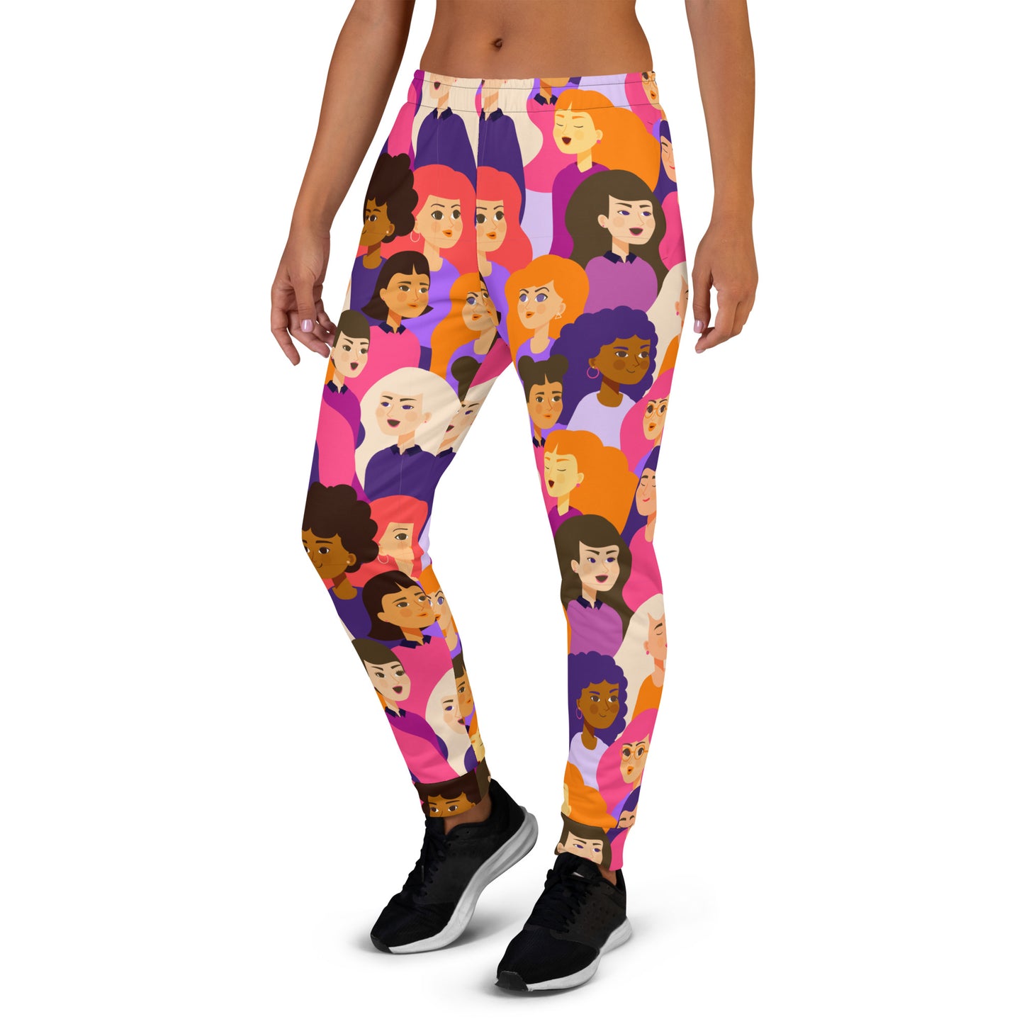 Women's Joggers with Pink Ladies Print