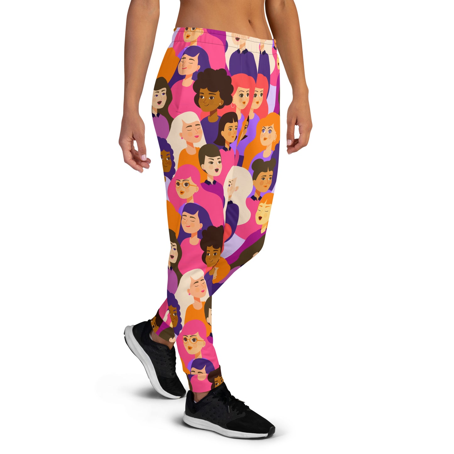 Women's Joggers with Pink Ladies Print