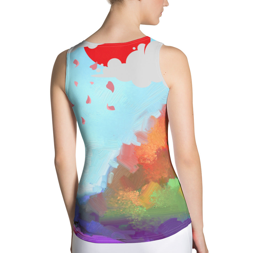 Asian Beauty Cut & Sew Tank Top