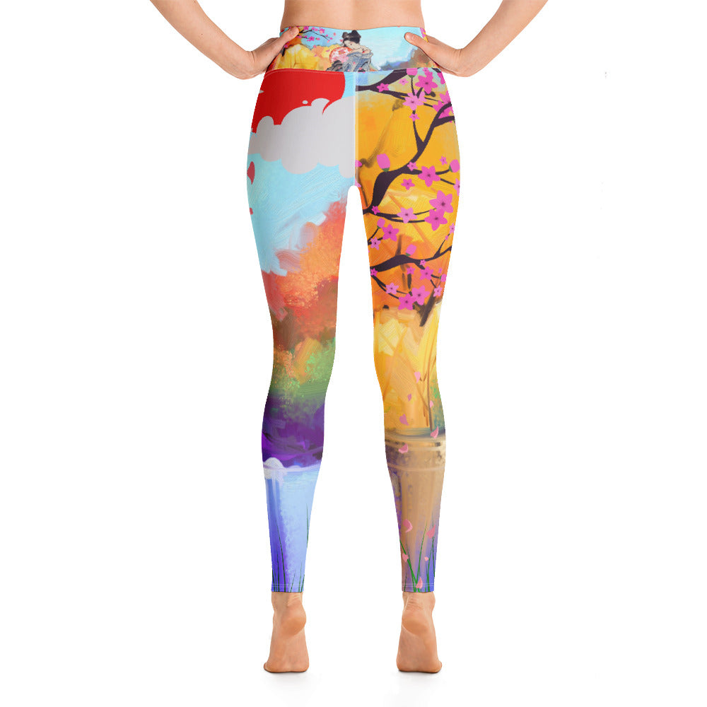 Asian Beauty Yoga Leggings