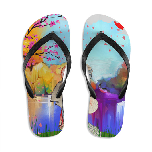 Soluvd Unisex Flip-Flops GeishaLuv