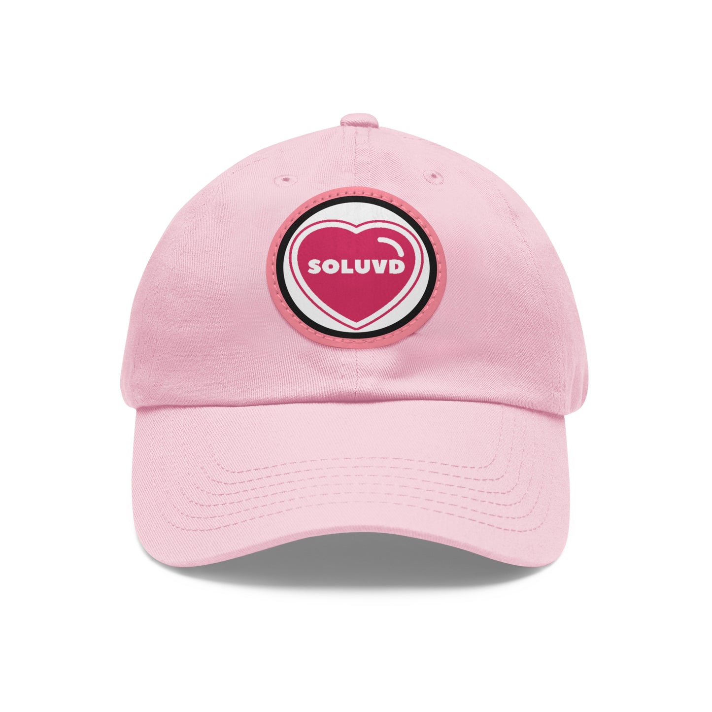 Soluvd Dad Hat with Logo One Leather Patch (Round)