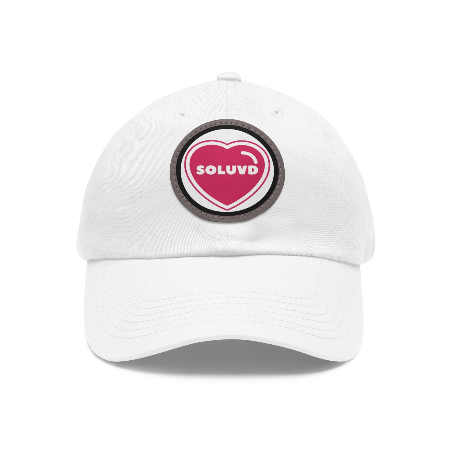 Soluvd Dad Hat with Logo One Leather Patch (Round)