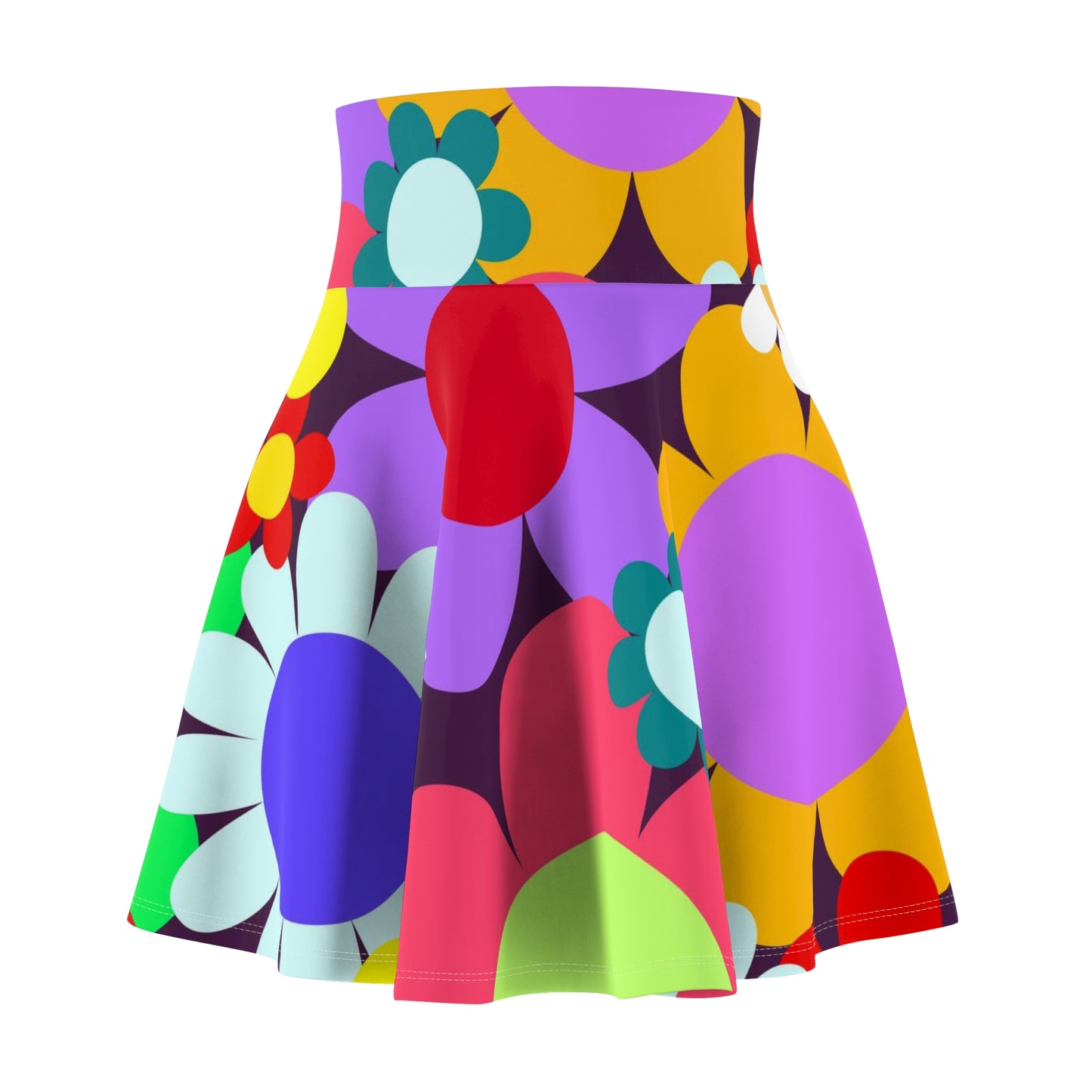 Soluvd Women's Skater Skirt (AOP) Happy Day