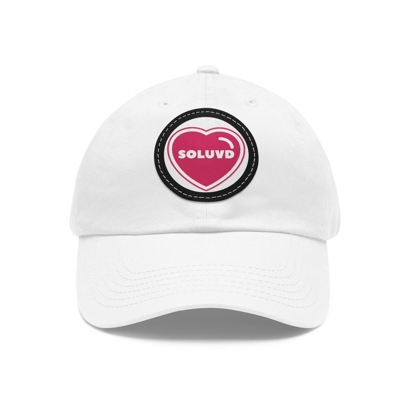 Soluvd Dad Hat with Logo One Leather Patch (Round)