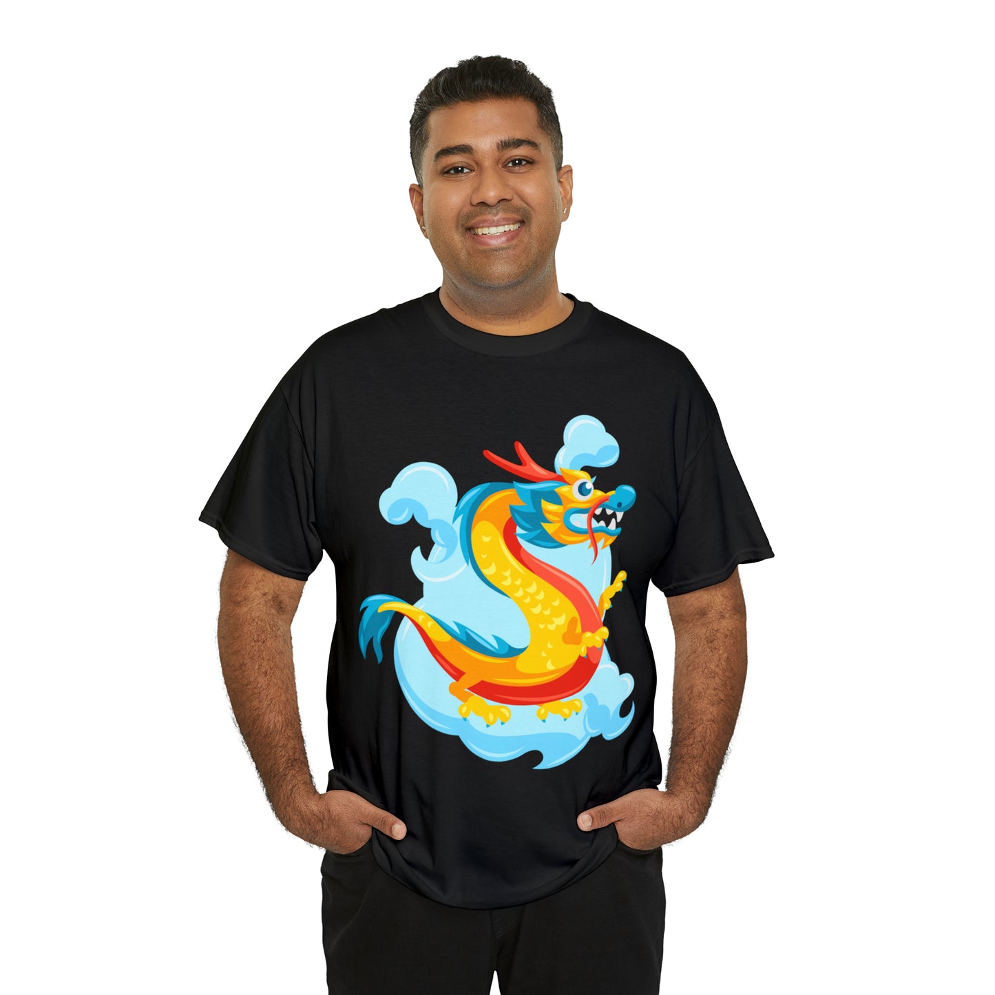 Soluvd Unisex Heavy Cotton Yellow DragonTee