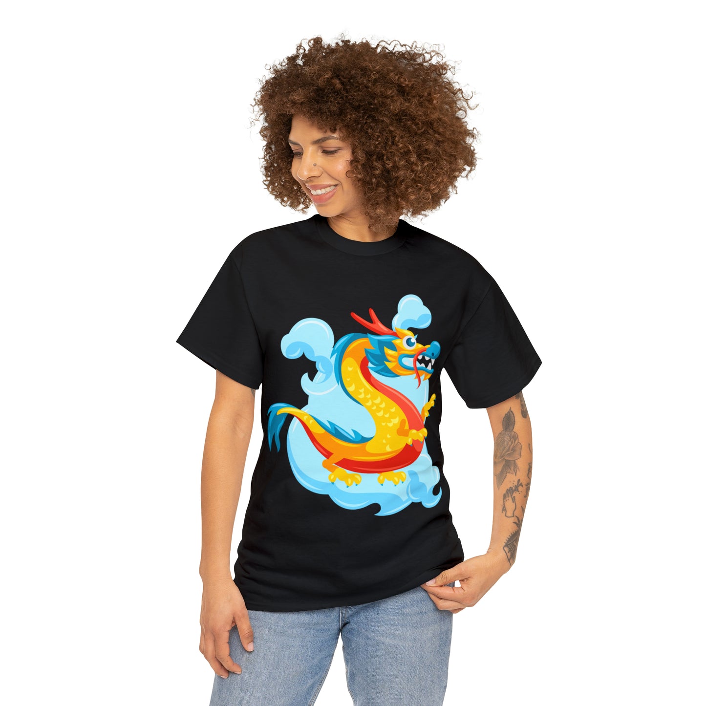 Soluvd Unisex Heavy Cotton Yellow DragonTee