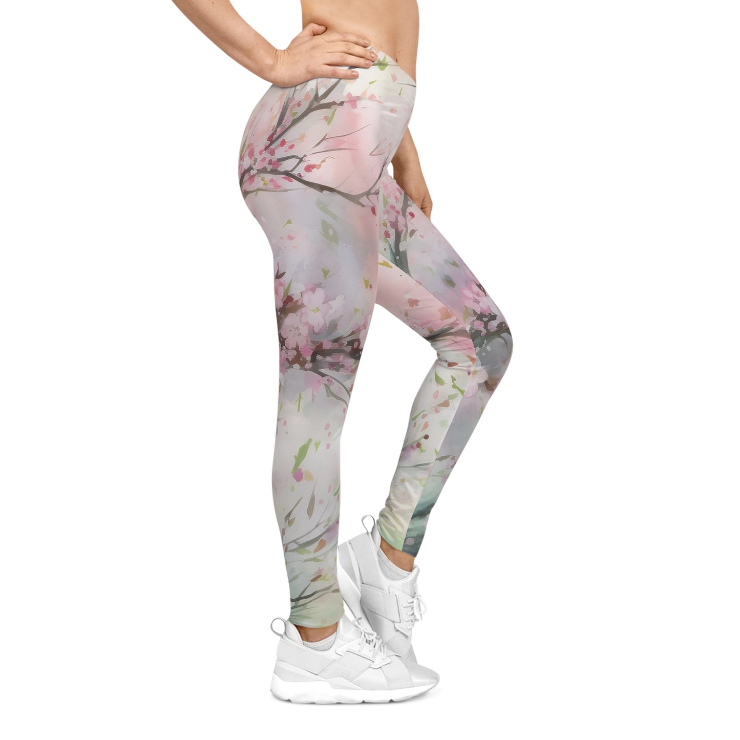 Soluvd Women's Casual Leggings (AOP) Cherry