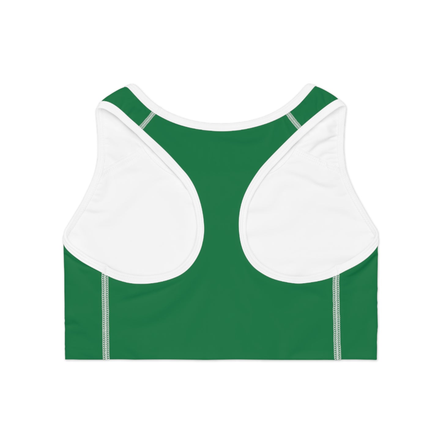 Soluvd Logo One Green Sports Bra (AOP)