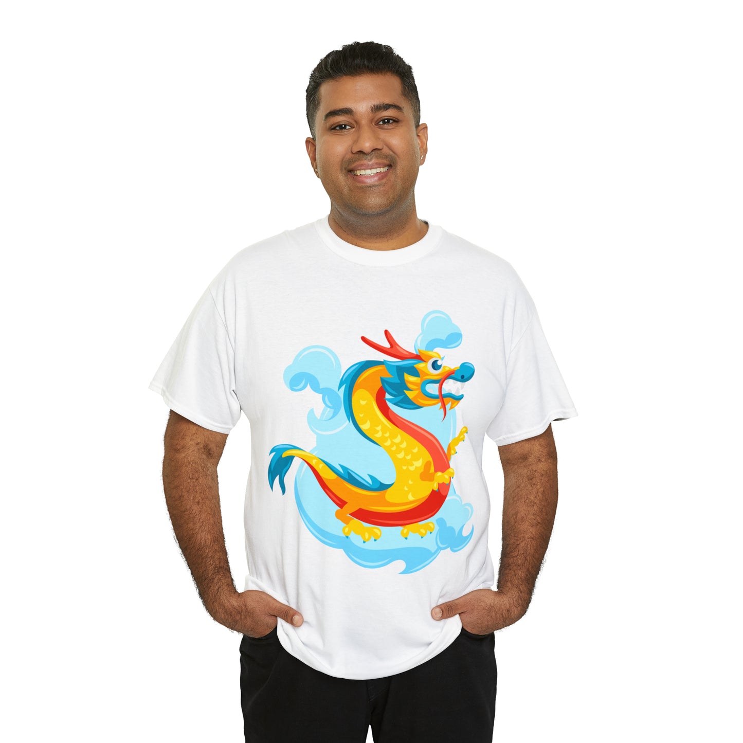 Soluvd Unisex Heavy Cotton Yellow DragonTee