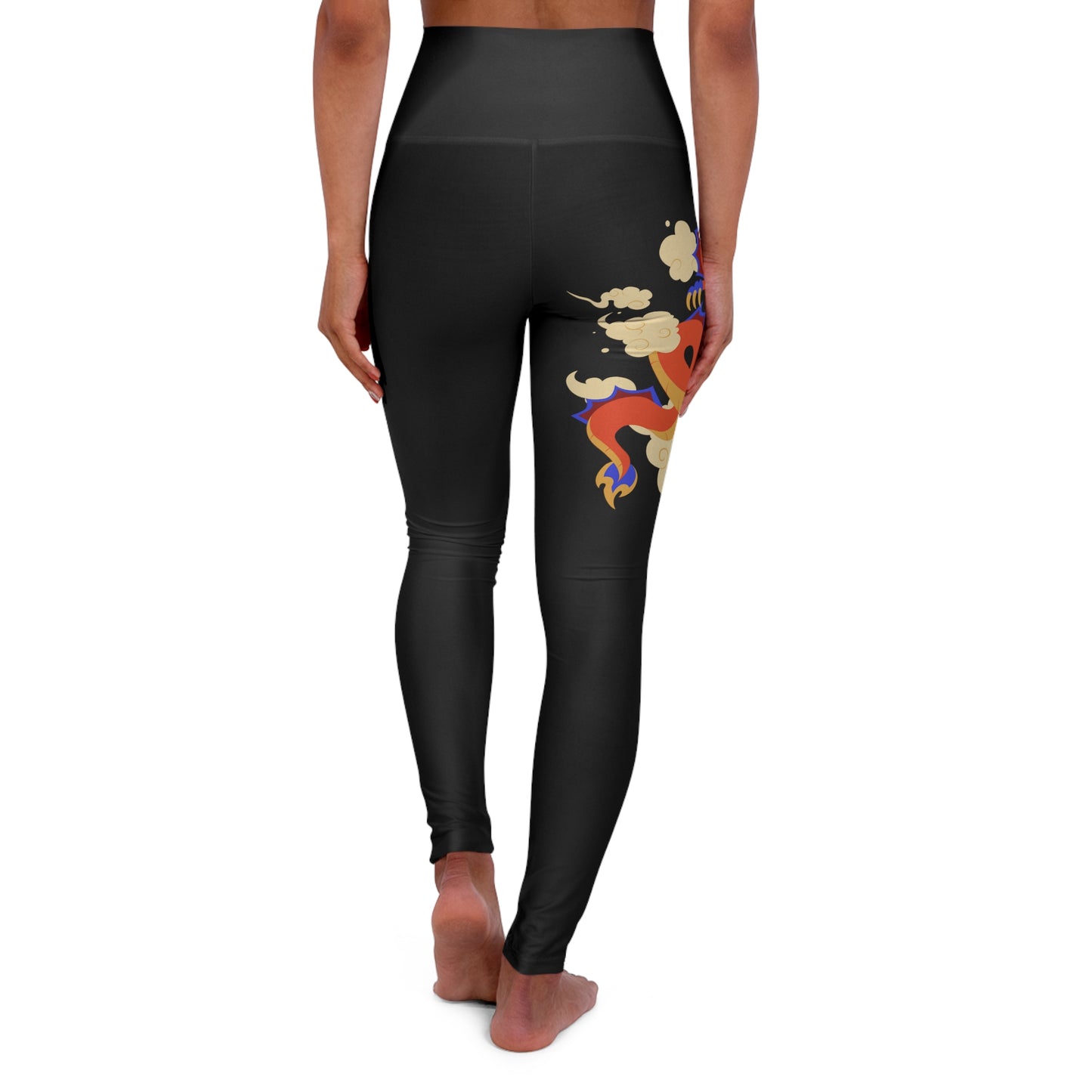 Soluvd High Waisted Dragon Yoga Leggings (AOP)