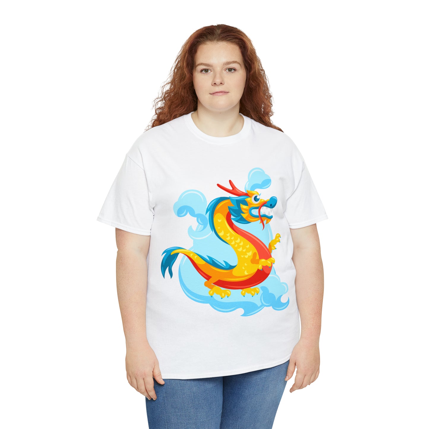 Soluvd Unisex Heavy Cotton Yellow DragonTee