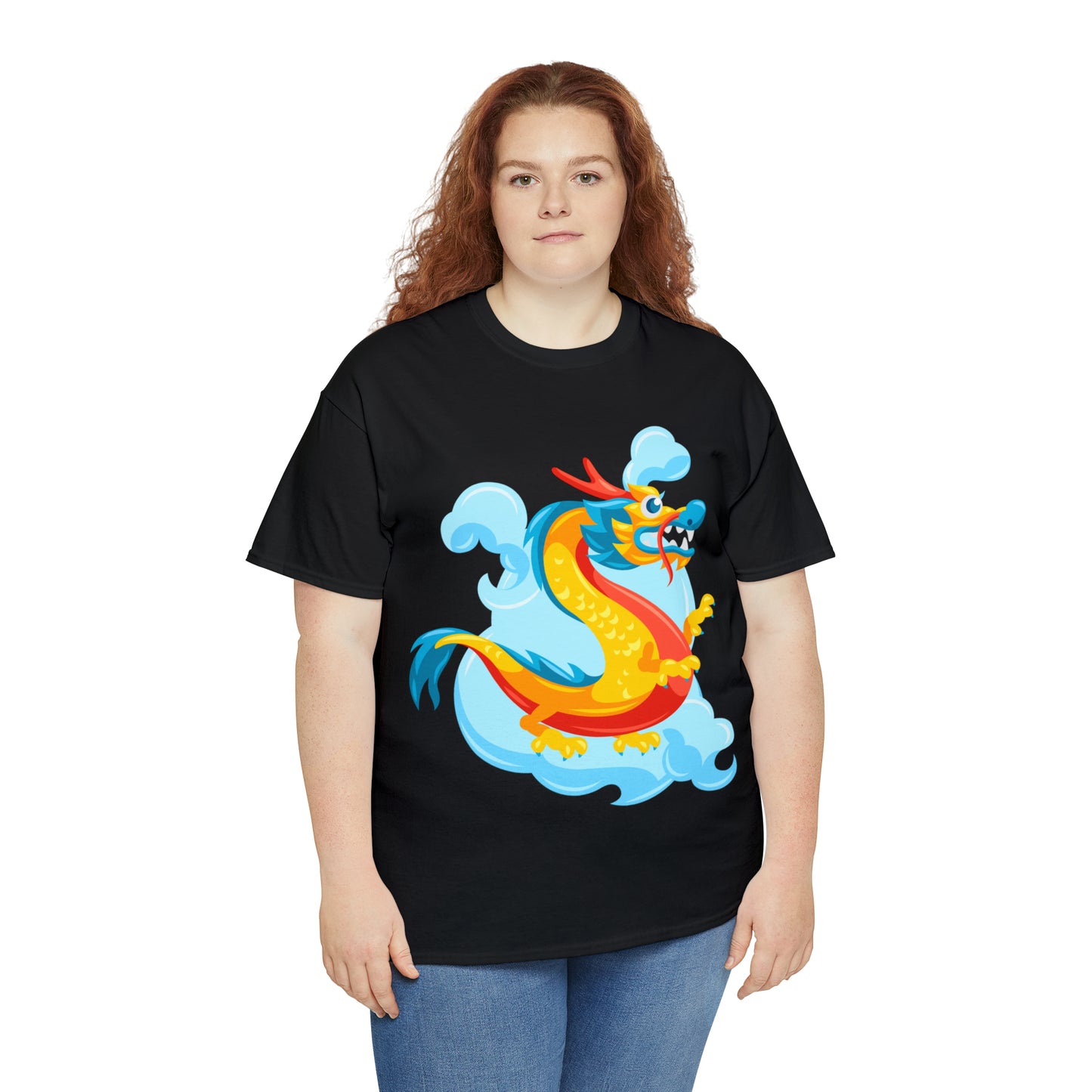 Soluvd Unisex Heavy Cotton Yellow DragonTee