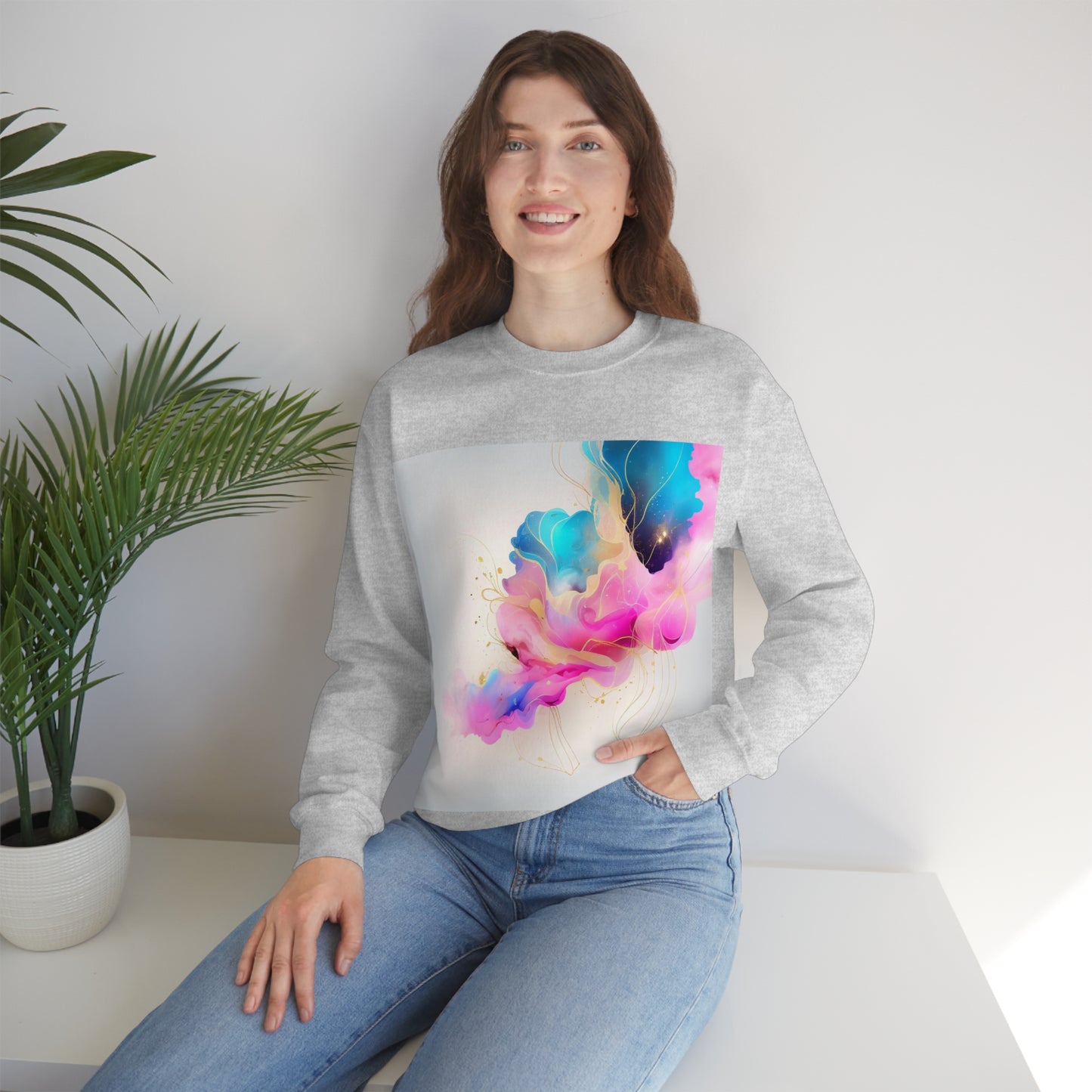 Soluvd Unisex Heavy Blend™ Crewneck Sweatshirt Alcohol Ink